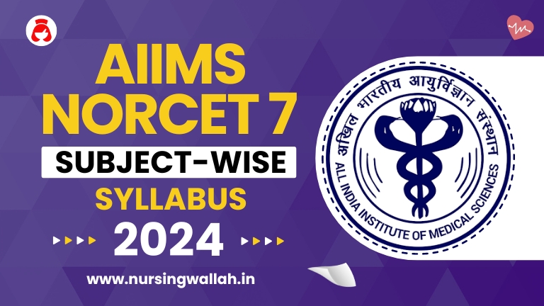 AIIMS NORCET 7 Syllabus 2024, Subject-wise Syllabus and Pattern